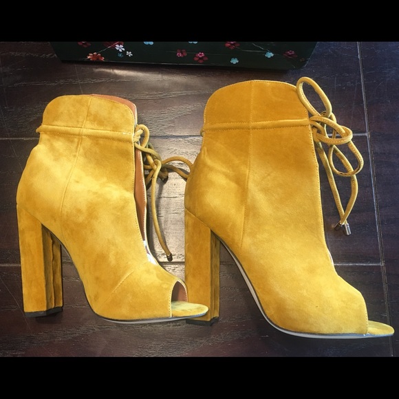 FSJ Women Fashion Peep Toe Ankle Booties - Picture 7 of 8
